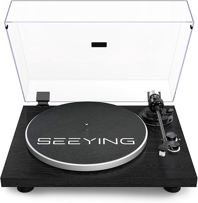 Turntable Vinyl Record Player Support Bluetooth Output Phono/Line Switch Pitch by SeeYing