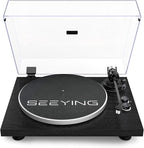 Turntable Vinyl Record Player Support Bluetooth Output Phono/Line Switch Pitch by SeeYing
