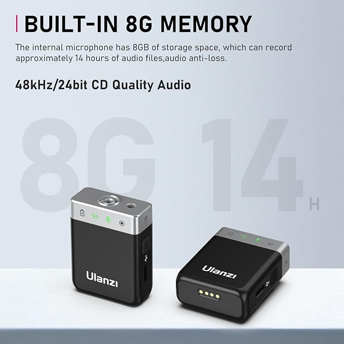 ULANZI AM18 Wireless Lavalier Microphone, Compact Mini Lapel Mic - Image 3