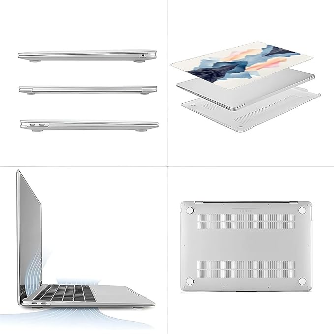 Compatible with MacBook Air 13.3 13.6 Inch Case 2022 2021 2020 2019 Plastic - Image 3