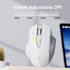 Wireless Mouse, Rechargeable 2.4GHz Ergonomic Computer Mouse, 4 Levels DPI - Image 4