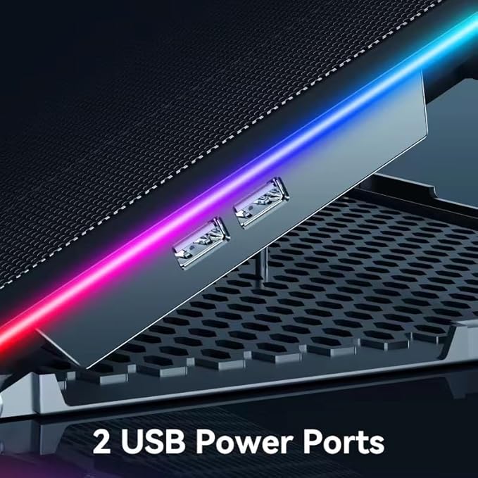 Gaming Laptop Cooler with 13 Ultra Quiet Fans, LCD Screen and Multi Color RGB - Image 6