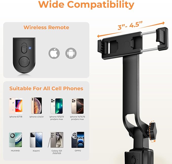 Sensyne Selfie Stick for Phone, Extendable Travel Tripod - Image 6