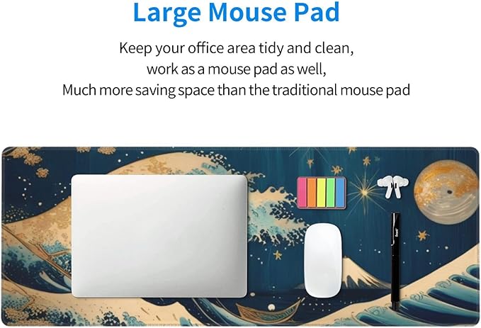 Gaming Mouse Pad, Large Non-Slip Rubber Base Mousepad, Keyboard Mouse Mat - Image 8