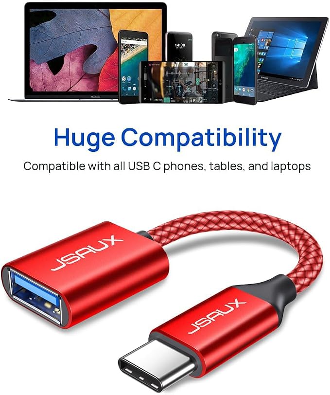 JSAUX USB C to USB 3.0 Adapter, Type C Male to USB Female OTG Cable Compatible - Image 7