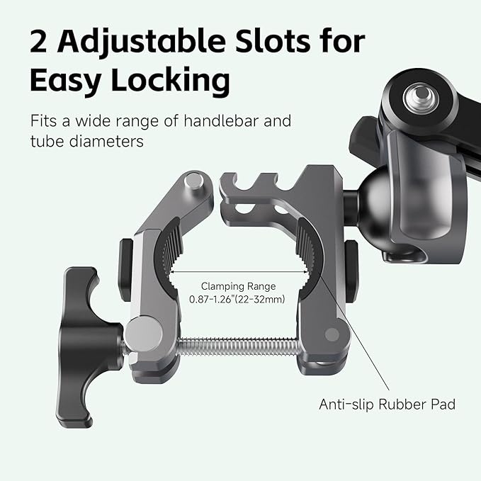 MOVMAX Blade Arm Bike Motorcycle Handlebar Mount Stabilizer, Camera Clamp Mount - Image 3