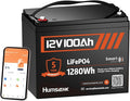 12V 100Ah LiFePO4 Lithium Battery Bluetooth by HumsiENK