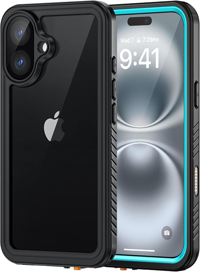 Lanhiem for iPhone 16 Plus Case, IP68 Waterproof Dustproof Shockproof Cases by LanhiemHome