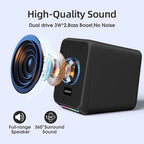 Computer Speakers, with 7 Colorful RGB Lights, Headphone Jack, Enhanced Bass - Image 3
