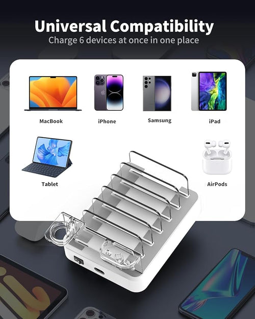 120W USB C Charging Station: 4C2A Port Output Max 65W Fast Charger - Image 2