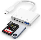 USB C SD Card Reader, 3-in-1 SD Card Adapter by Groodo