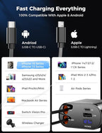 【Upgraded】 SUPERONE Retractable Car Charger 4 in 1, Fast Car Phone Charger - Image 6