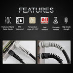 LeMotech 10Pcs NPT 3/4" IP68 Waterproof Cable Gland Flex Spiral Strain Relief - Image 4