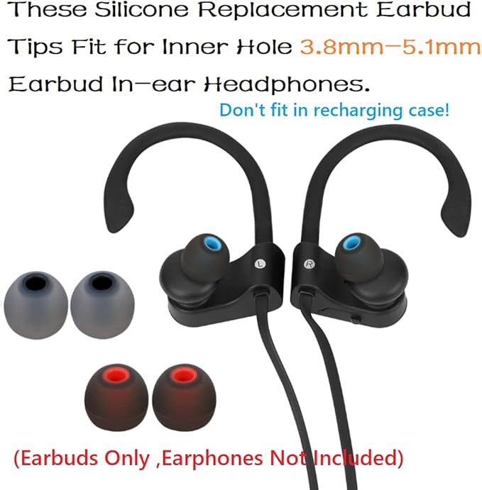 Replacement Earbud Tips Earbud Covers Silicone Tips Ear Gels Fit - Image 4