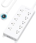 TROND 360° Rotating Plug Power Strip 10ft, Surge Protector by TRONDOfficial
