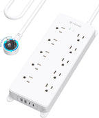 TROND 360° Rotating Plug Power Strip 10ft, Surge Protector by TRONDOfficial