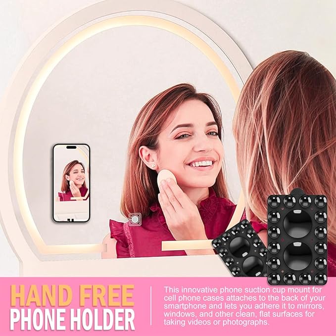 ZYCCER Double Sided Silicone Suction Phone Holder Mount, Compatible - Image 8