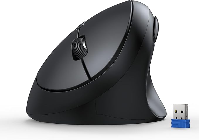 TECKNET Ergonomic Mouse, 4800 DPI 5 Adjustable DPI Levels, Wireless Vertical by Tecknet