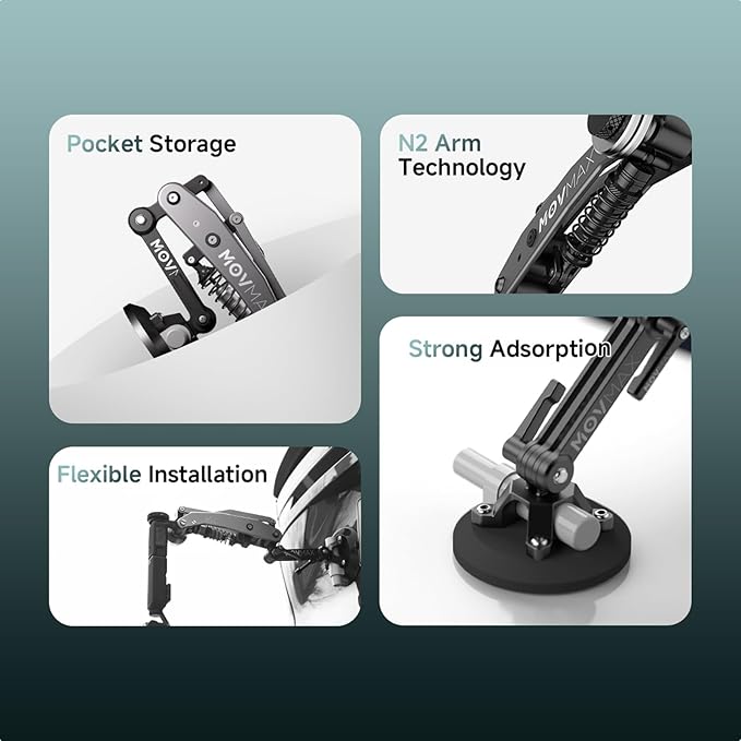 MOVMAX Blade Arm for DJI Pocket 3, Insta 360, and GoPro Hero 12 Cameras - Image 6