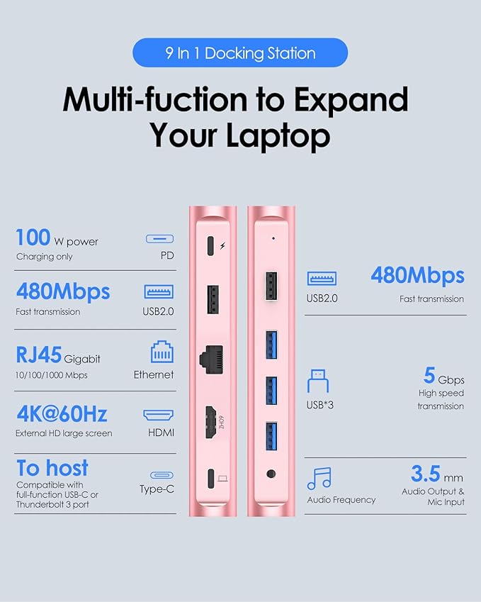 LENTION USB C Docking Station - Image 2