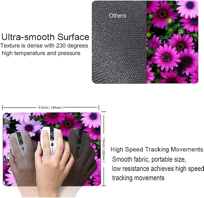 Hoka Fenle Mouse Pad with Flower Design - Image 3