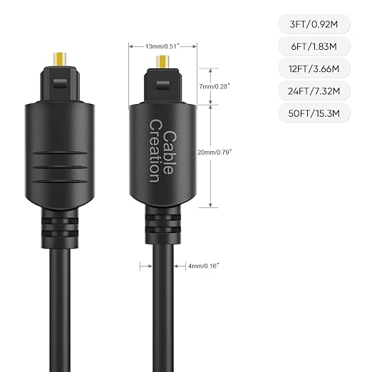 CableCreation Optical Audio Cable, 3 Feet Fiber Optic Cable - Image 6