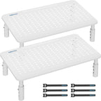 BONTEC Monitor Stand 2 Pack Height Adjustable Metal Riser by BONTEC