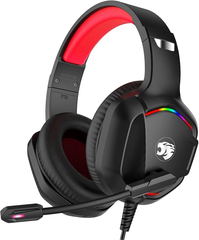 Gaming Headset with Microphone for Pc, Xbox One Series X/s, Stereo Wired Noise by IMYB