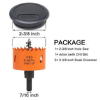 Desk Grommet 2-3/8 inch with Hole Saw, Desk Cord Hole Cover Grommet - Image 2