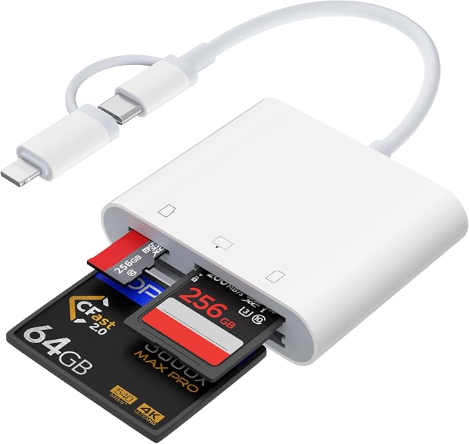 Lightning and USB C SD Card Reader by Aplimln