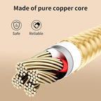 USB C Multi Charging Cable, 3 in 1 Charging Cable Nylon Braided USB-C Multiple - Image 6