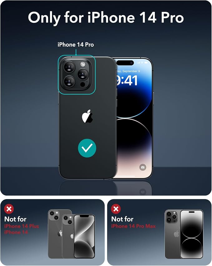 ESR 3 Pack 9H+ Glass for iPhone 14 Pro Screen Protector, Armorite Ultra-tough - Image 9