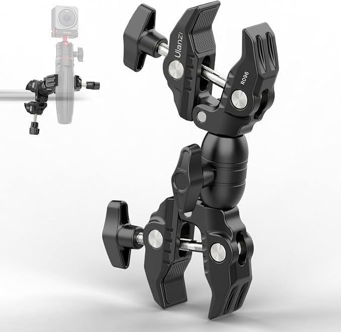 ULANZI Super Clamp Double Camera Clamp, R096 Crab Plier Clip Bracket Mount - Image 9