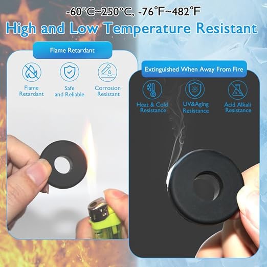 15 Pcs 5/8" Drill Hole, 1/4" ID Silicone Rubber Grommets - Image 3