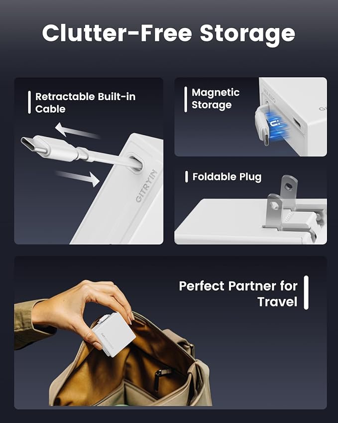 65W USB C Retractable Wall Charger - Image 6
