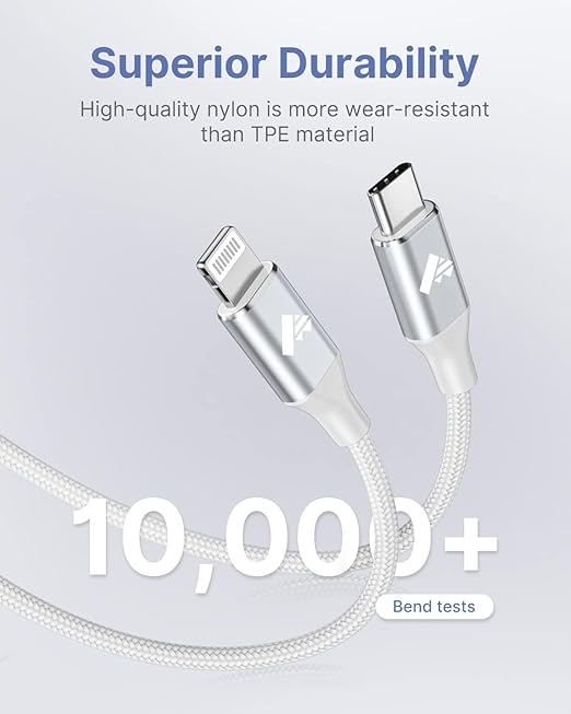 USB C to Lightning Cable 6FT 2Pack, Power iPhone Charger Cord MFi Certified - Image 4