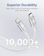USB C to Lightning Cable 6FT 2Pack, Power iPhone Charger Cord MFi Certified - Image 4