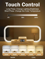 LED Bedside Lamp with Wireless Charger, 3 in 1 Touch Control Bedside Lamp - Image 2