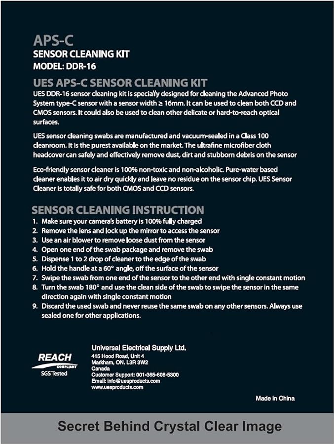 UES DDR16 APS-C Sensor Cleaning Kit - Image 8