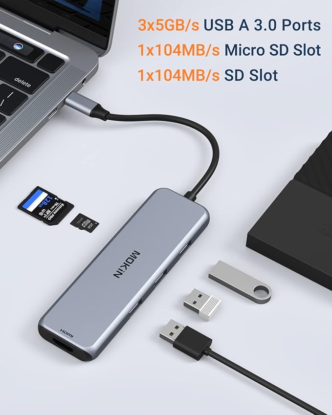 Docking Station Dual DisplayPort, MOKiN USB C Hub Dongle - Image 5