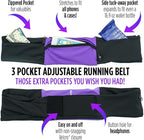 3 Pocket Adjustable Running Belt Waist Pack, Fanny Pack - Image 4