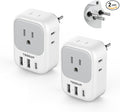 Switzerland Travel Plug Adapter 2 Pack, TESSAN Type J Adaptor by TESSAN