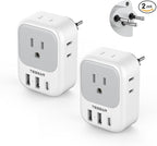 Switzerland Travel Plug Adapter 2 Pack, TESSAN Type J Adaptor by TESSAN