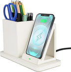 Wireless Charger with Desk Organizer, Wireless Charging Station by LADSTAG