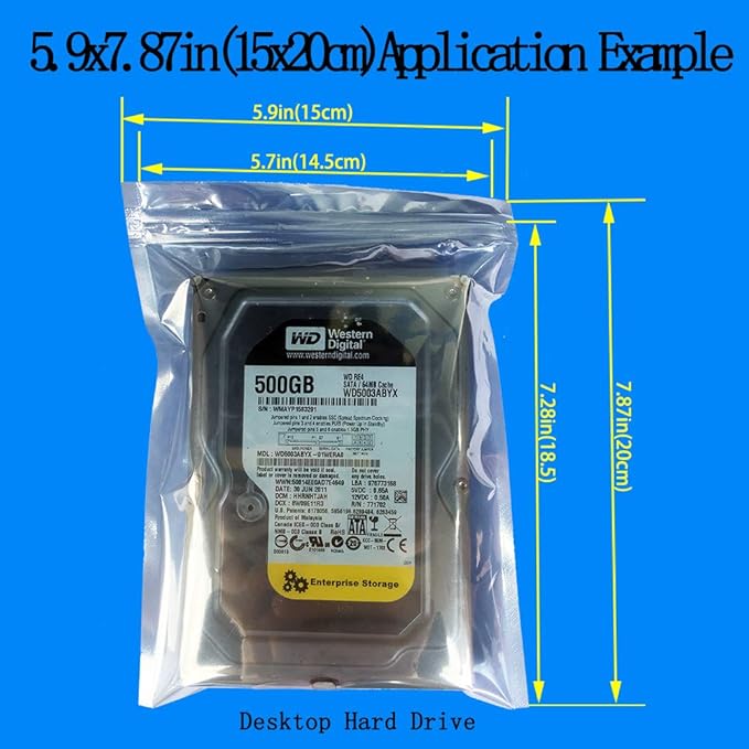 Anti Static Bags, ESD Bags, 2.5 Solid State Drive, - Image 4