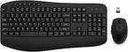 Wireless Keyboard Mouse Combo, EDJO 2.4G Full-Sized Large Wireless Keyboard by EDJO