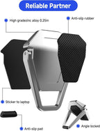 Portable Laptop Stand, Mini Aluminum Keyboard Riser, Foldable Cooling Pad - Image 7