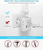 2 Pack European Travel Plug Adapter, VINTAR PD 35W Foldable Type C Adapter - Image 6