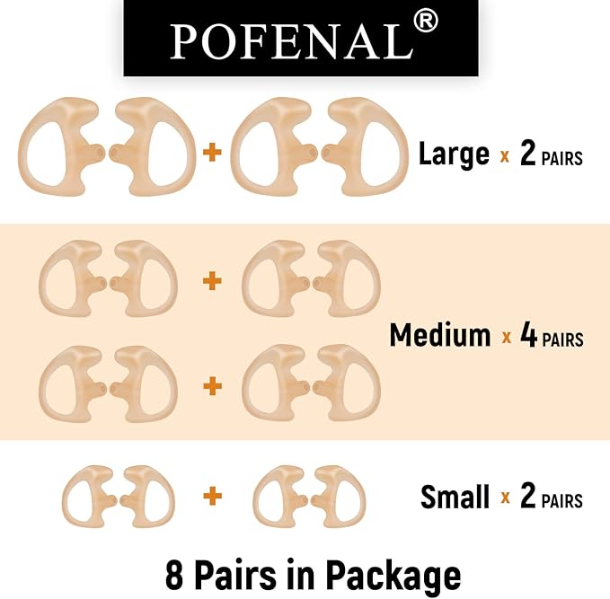 Silicone Replacement Earmold for Motorola/Baofeng/Retavis Radios - Image 2