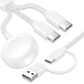 Upgraded 3 in 2 USB C Cable for Apple Watch Charger Travel USBC Multi Fast by top-up